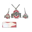 Ohio State Buckeyes Earring & Necklace Set Pendant ~ Aminco International