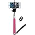 UFCIT RI-C056 Extendable Monopod Selfie Stick with Adjustable Phone Holder and Bluetooth Wireless Remote Shutter - Pink