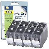4 Black PGI5 Chipped Canon PREMIUM Compatible Ink Cartridges for Canon Pixma iP3300 iP3500 iP4200 IP4300 iP4500 iP5200 iP5200R iP5300 ix4000 ix5000 MP500 MP510 MP520 MP530 MP600 MP600R MP610 MP800 MP800R MP810 MP830 MP950 MP960 MP970 MX700 MX850 - PGI5 (Contains: 4 x PGI-5BK Black Cartridges) - Latest Chip Installed, Ready For Use, No Fuss!