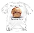 Life begins,Baseball T-Shirt