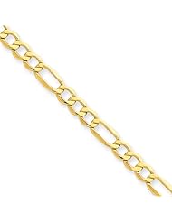 4.75mm, 14 Karat Yellow Gold, Figaro Chain - 24 inch