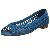 Nine West Women's Magis Woven Flat,Med Blue,8.5 M US