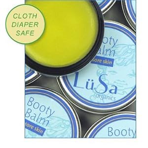 Lusa Organics Booty Balm – All Natural Organic Ingredients Soothe Sore Baby Bottoms Including Diaper Rash, Cuts, Scrapes, Sunburn, and Windburn – .8 Oz