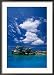 Electric Blue Water Surrounds Conception Island, Near Long Island, Bahamas Collections Framed Photographic Poster Print by Greg Johnston, 24x34