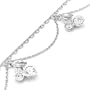 Glamorousky Elegante Kirsche Fu�kette mit Silber Swarovski Crystals - 21.5cm (3543)