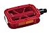 Retrospec Bicycles Urban Fun Resin Bike Pedals with Reflectors, Red