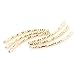 BEADNOVA 30pcs 14k Gold Plated Twist Curved Long Noodle Tube Beads for Jewelry Making Bracelet (2mm x 20mm)