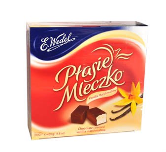 Wedel Ptasie Mleczko Chocolate Covered Vanilla Marshmallow (birds milk chocolate), 14.8 Oz