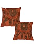 2Pc Handmade Cushion Covers Indian Antique Vintage India