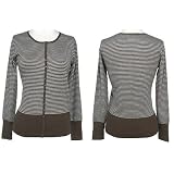 KERSH Stretch Striped Cardigan at Kersh