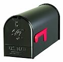 Solar Group E1100B00 Standard Size Galvanized Steel Rural Mailbox, Black