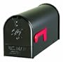 Solar Group E1100B00 Standard Size Galvanized Steel Rural Mailbox, Black