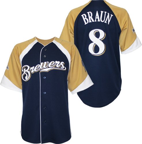 Milwaukee Brewers Wheelhouse Jersey Shirt - Ryan Braun, X-Large