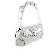Sac "Ed Hardy" blanc argent&eacute;