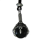 Gothic Claw Pendant with Black Glass Sphere Eagle or Dragon Talons Jewelry