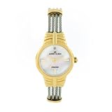 AK Anne Klein Women's 109323MPTT Diamond Accented Two-Tone Round Cable Bangle Watch