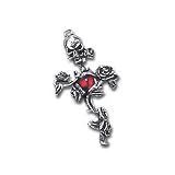 Rose Thorn Cross Earring