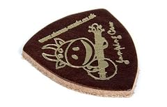 Brown 'Jumping Cow' Leather Plectrum/Pick for Ukulele, Banjo etc