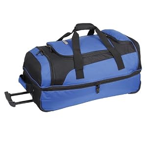 J World Drop Bottom Rolling Duffel - Blue (More Colors Available)