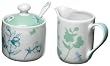 Yedi Houseware Classic Coffee and Tea Blue Blossom Sugar Bowl, Creamer with Spoon Set