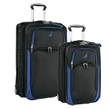 Nautica Freeboard Two Piece Luggage Set, Black/Alpine Blue, One Size