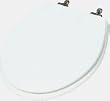 WHT WOOD ROUND SEAT (Bemis/Mayfair 44OR-000)
