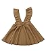 XARAZA Toddler Kids Baby Girls Braces Tutu Skirt Dress Outfit Clothes (Brown, 4-5 T)