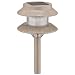 Malibu Solar White LED Tier Metal Walk Light 4-Pack, Sand Finish with Clear Faceted Globe, #LZ407S4