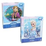 Frozen Princesses Anna & Elsa 48 Piece Puzzles (Set of 2 Puzzles)