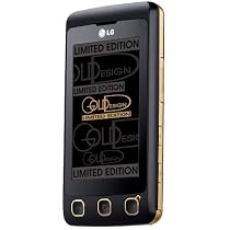 LG KP500 Cookie Smartphone (3MP Kamera, MP3) schwarz gold