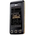 LG KP500 Cookie Smartphone (3MP Kamera, MP3) schwarz gold