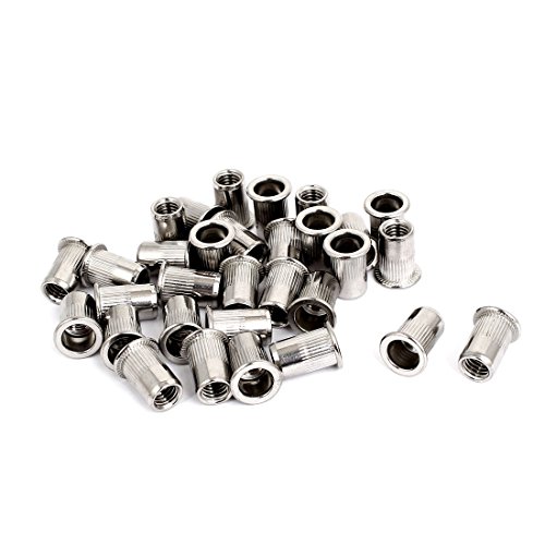 uxcell® M8 Thread 304 Stainless Steel Rivet Nut Rivnut Insert Nutsert 30pcs