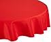LTC LINENS Red Round Tablecloth - 120 Inch Round Table Cover for 60 Inch Circle Table -Washable, Wrinkle Resistant Polyester Fabric Cloth for Holiday