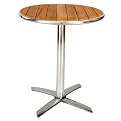 Outdoor Round Teak Wood Table - Aluminum (Small)