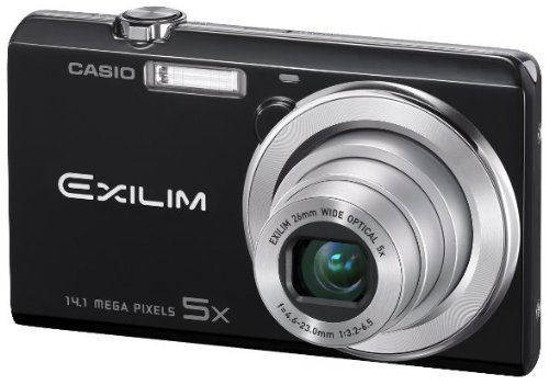 Casio Exilim EX-ZS10 Black 14 MP Stylish and Slim Digital Camera with 5x Wide-Angle Zoom and 720p HD Video Capture