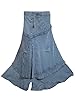 Womens Skirt Slate Gray Stonewashed Embroidered Boho Peasant Skirts