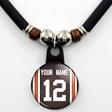 Cleveland Browns Jersey Necklace Personalized with Your Name and Number