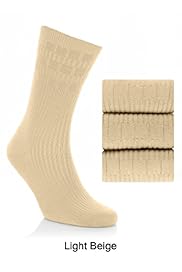 3 Pairs of Non Elastic Cotton Rich Socks with Silver Technology