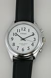 Speaking Watch Mens Black Leather Strap Talking Gents Watch With Large Face Ideal Aid To Visually Impaired