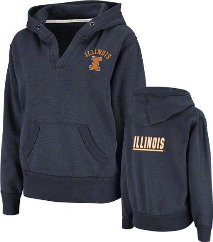 Illinois Fighting Illini Women's Orange Balance Slub Fleece Hooded Sweatshirt