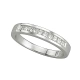14K White Gold 1/3 ct. Princess Cut Diamond Wedding Band