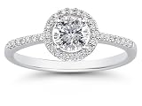 41EzYp6I4OL. SL160  3/4 Carat Diamond Circle Ring in 18K White Gold