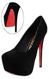 Thrill Almond Toe Platform Pumps BLACK