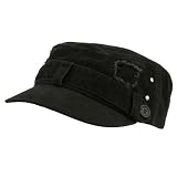 41Ezc8UwpvL. SL160  Deluxe Fashion Army Cap   Black W32S40D