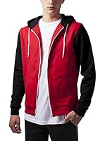 Urban Classics Sudadera con Cierre (Rojo)