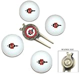San Diego State Aztecs 4 Golf Ball Divot Tool/Ball Marker Gift Set - Golf