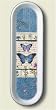 Spoon Rest ~ Blue Wildflower Butterfly ~ 11 inches x 3.5 inches ~ heavy ceram...