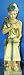 Egyptian God Ramses II Seated Colossi 10" Hand Painted Statue