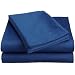 Aqua Elegance 250-Thread Count Cotton Rich Queen Size Waterbed Sheet Set, Navy