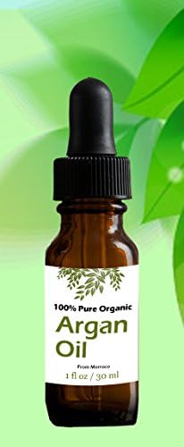 Argan Oil 100% Pure Organic Certified Usda Imported From Morrocco Wholesome Health for Hair, Skin, and Nails Beauty 1 Oz Glass Bottle with Dropper